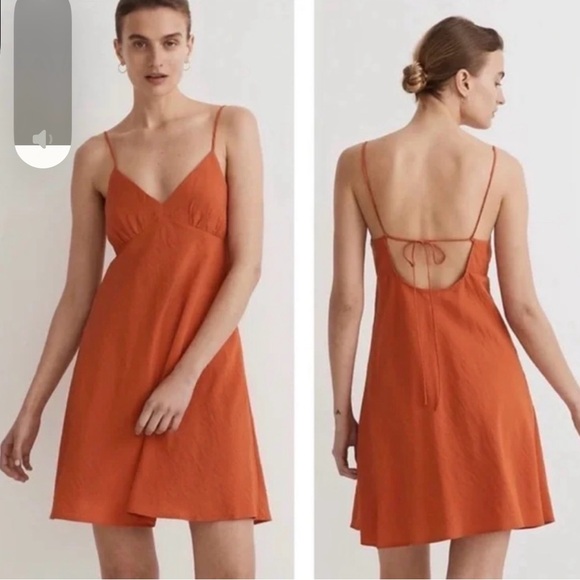 Madewell Vibrant Orange Backless Dress - Picture 3 of 3